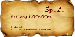Szilasy Lóránt névjegykártya
