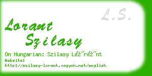 lorant szilasy business card